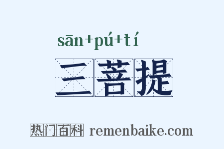 三菩提是什么意思的图片